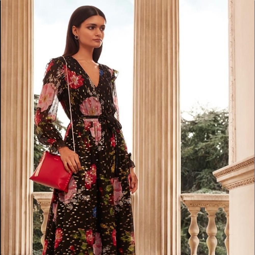 Ted Baker ROBBEE Tiered hem maxi dress